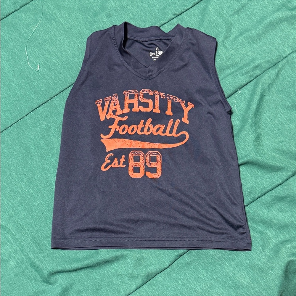 Garanimals Navy and Orange Varsity Football Tank
